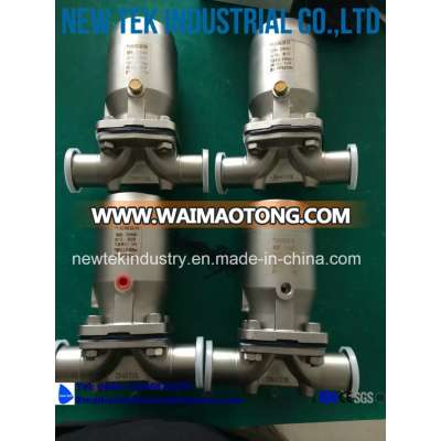 Sanitary Pneumatic Operated Diaphragm Valves with Tri-Clamp Ends