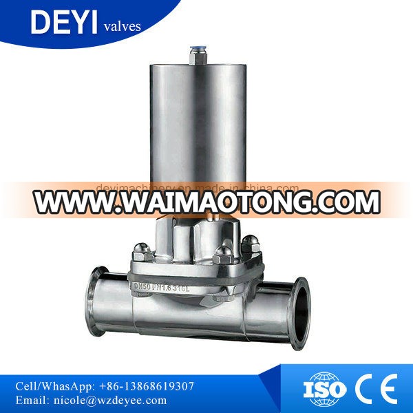 Stainless Steel Sanitation Diaphragm Valves for Pharma Application