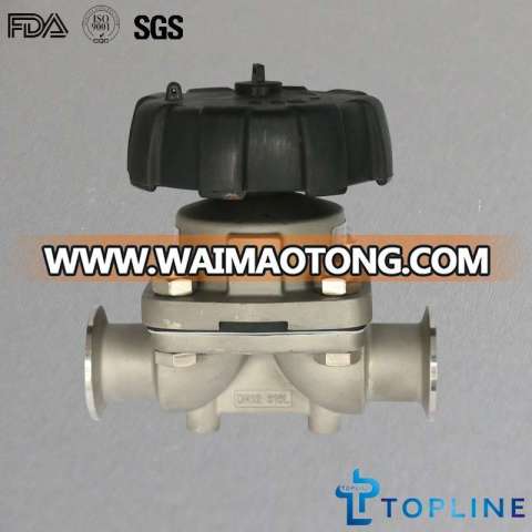 Stainless Steel Sanitary Diaphragm Valve with Clamp Ends (new design)