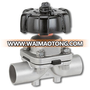 Sanitary Butt Welded Diaphragm Valve Manually Operated