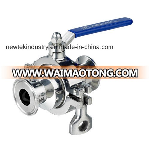 Hygienic Stainless Steel 316L Clamped Non-Retenion Ball Valve