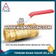 1/2 inch high pressure PTFE full port and nipple lockable cock valve hydraulic one way brass ball valve