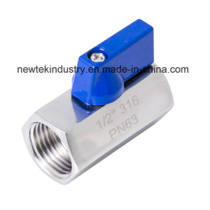 1/2in Stainless Steel (316) Female Thread Mini Ball Valve Fxf Bsp